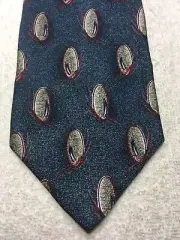 VANDERBILT MENS TIE BLUE WITH GRAY RED 4 X 58 NWT