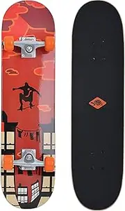 [Schildkröt] Skateboard Kicker 31´, Komplett-Board mit tollen Features für Einsteiger, konkave Deckform mit Doppel-Kick, 9-lagiges Ahornholz, ABEC5 Kugellager