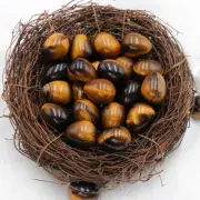 100pcs Lots Natural Tiger Eye Stone Gemstone Crystal Sphere Healing Massager Egg