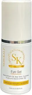 Organic Eye Gel for Oily Skin| Combination Skin | Problematic Skin with Seabuckthorn Oil, Aloe Vera, Cucumber, Hyaluronic Acid and Green Tea