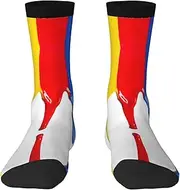 [Ghjkfbf] Paint Splatter Backdrop Print Novelty Unisex Socks Colorful Stylish Crew Socks Casual Dress Gifts For Men Women