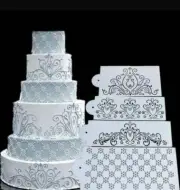 Lace Cake Stencils DIY Fondant CakeTools Baking Tool Side Decor Mould Damask