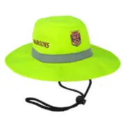 State Of Origin QLD Maroons NRL Wide Brim Hi Vis Fluro Work Hat