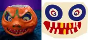 GLASSINE REPLACEMENT FACE FOR THE “SNEERING JOL” HALLOWEEN PAPER MACHE LANTERN S