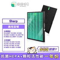 在飛比找蝦皮商城優惠-綠綠好日 抗菌HEPA含活性碳濾網 適用 夏普 SHARP 