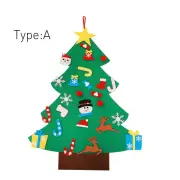 DIY Felt Christmas Tree Set with Ornaments - A & Yellow Light
