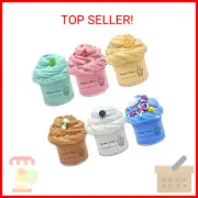 Butter Slime Kit 6 Pack Pre Made Sludge Toy for Party Favors, Super Soft and Non
