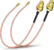 Bingfu RP-SMA Female Bulkhead to IPX IPEX U.FL RG178 WiFi Aerial Antenna Adapter Cable 15cm (2-Pack) for Wireless Mini PCI Express PCIE Network Card WiFi Adapter FPV UAV Drone Controller