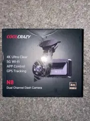 Cool Crazy N8 Dual Channel Dash Camera App Control 5G WIFI 4K GPS Tracking