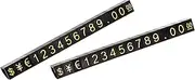 uxcell Adjustable Removable Mini Cube Price Tag Display Number Letter Price Label Stand Block Kit for Shop Counter Gold on Black,3.3x5.6mm,10 Sets