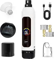 Electric Dog Nail Grinder, Portable 6-Speed Pet Nail Grinder 12000RPM with 2 LED Lights & Large Battery, Rechargeable Dog Nail Grinding Machine for Cats Small Medium Large Dogs Grooming Tools