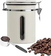 Coffee Storage Container, 1.8L Multifunctional Airtight Food Containers with Scoop, Stainless Steel Kitchen Supplies, Portable Flour Jar for Home, Restaurants
