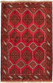 Vintage Hand-Knotted Area Rug 3'5" x 5'5" Traditional Wool Carpet