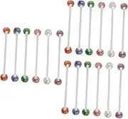 [SHERCHPRY] Earrings Backs for Studs Nose Earrings Jewelry Nose Barbell Rings Body Jewlery Daith Earring Pierced Earrings Nail Prevent