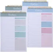 HOODANCOS 4pcs Schedule Note Pad Large Lists Things to Do Notebook Day Planner Hit Pocket Journal Notepad Study Planner Business Planners Memo and Notebooks Agendas Multiple Planning Paper