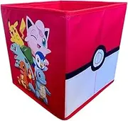 Character World Pokemon Officially Licensed Storage Boxes | 2 pack Foldable Storage Cubes Posse Design | Perfect For Organising Children's Room, Kids Playroom