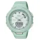 【CASIO 卡西歐】BABY-G 智慧藍芽馬卡龍色輕薄錶殼雙顯錶-粉綠(BSA-B100CS-3A)