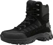 [Generic] Men's Tactical Boots Side Zipper Military Work Boots Hiking Backpacking Desert Boots