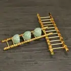 Bamboo Bamboo Ladder Cup Holder Yellow Tea Cup Drainer Rack Desktop Ornament