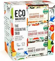 Eco Warrior Soap Gift Set - Vegan, Cruelty Free, No SLS or Parabens, Little Soap Company Essential Trio Body & Hand Soap Bars,Gifts for Him or Her, 3 x 100g