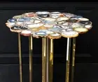 Natural Agate Coffee Side Table, Corner Side Table, Modern Furniture Decor