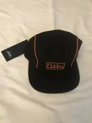 Oakley Pipe Hat 5 Panel Cap S/M Black Orange Custom Fit Adjustable NWT