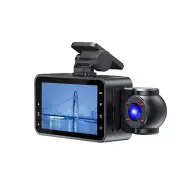 3 Channel Dash Cam Parking Monitoring Front/Rear/Inside Camera Loop Recording