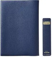 Concise 324164 Book Cover, Leather Style, No.11, A5, Top Binding, Navy Blue
