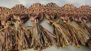 BLACK GOLD PINK LUSH TASSEL TRIM BY THE YARD