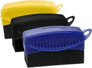ASAKKURA 3pcs Car Detailing Kit Tire Shine Applicator Wax Pads for Car and Motorcycle Cleaning Includes Sponge Brushes for Interior Exterior Detailing