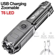 Mini Strong Light Focusing Flashlight USB Rechargeable Torch Light Home Fishing
