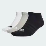 【ADIDAS 愛迪達】襪子 踝襪 運動襪 3雙組 T SPW LOW 3P 黑白灰 IC1337