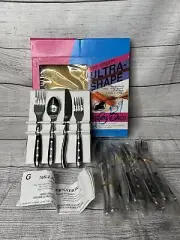 Miller Patents Forks Spoons Knives Flateware Ultra Shape Tri-Axial Handle NOB