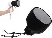 Universal Hair Dryer Diffuser, Portable Double-Layer Nylon Hair Dryer Sock Cover for Curly Hair, Foldable Travel Diffuser Sock with Elastic Band, Reusable Heat Protection Cap (Silver)