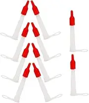 Gadpiparty 10pcs Sealant Nozzles Replacement Lightweight Caulk Extension Nozzles with Caps for Glue Bottles for DIY Projects and Home Maintenance