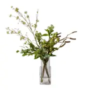 [James Lane] Skimmia & Gumnut Spray & Berry Leaf Pixie Vase Large