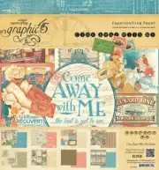 Graphic 45 Come Away With Me 12 by 12-inch Paper Pad Rare & Retired