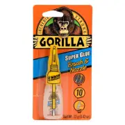 Gorilla Super Glue with Brush & Nozzle Applicator, 12 Gram, Clear Size Name:1...