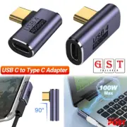1/2pc 90d Right Angle USB 4.0 Type C Male To Female USB C Converter Adapter 100W