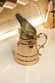 Hammered Copper Pitcher Traditional Turkish Water Serving Jug 2 Liters Capacity