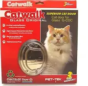 Pet-Tek Glass Fitting Original Cat Door, Clear
