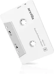 Arsvita - Car Audio Bluetooth Cassette Adapter, Bluetooth 5.0 Tape Player, Aux Adapter, White