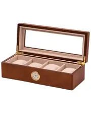 Bey-Berk Walnut Lacquered Wood 3 Level Jewelry Box