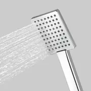 ACA WELS Bathroom Hand Held Shower ABS Plastic Rose Spray Head Square Chrome