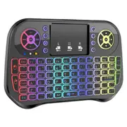 TODO Bluetooth Wireless Mini Keyboard Touchpad Presenter Rechargeable 7 Colour Led Dual Mode 2.4GHz