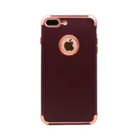 在飛比找蝦皮購物優惠-質感磨砂防撞軟殼🎈酒紅玫瑰金色iPhoneX 6/6+/I6