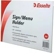 Esselte Sign/Menu Holder Wall Mount L/S A4 Clear