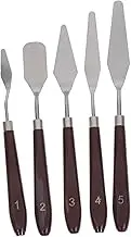 Angoily 5pcs Painting Mixing Scraper Set Versatile Art Tools for Oil and Acrylic Ergonomic Handles for Comfortable Control for Spreading Smoothing and Smudging