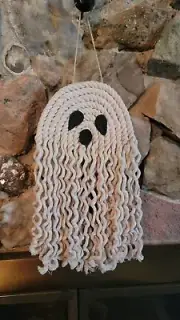 Ghost Macrame Wall Hanging Art