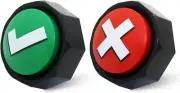Right Wrong Button, Sound Buzzers Set of 2 Assorted Colored Buzzers, Easy to